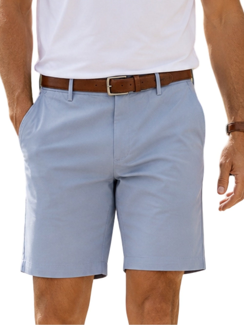 Banana Republic Stretch Chino Shorts Men’s 40 Light Blue NWT Quick Dry 9”